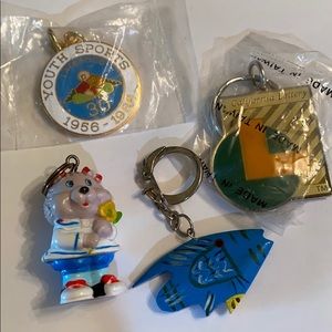Vintage Set of 4 key chains
